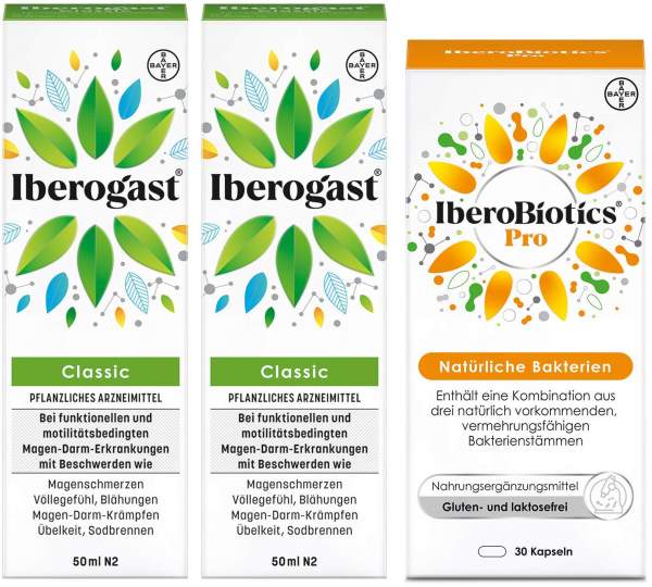 Iberogast Classic 2 x 50 ml + Iberobiotics Pro 30 Kapseln