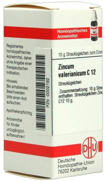 Zincum Valerianicum C12 10 G Globuli
