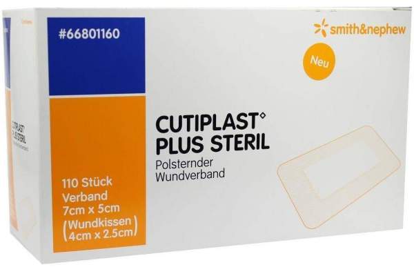 Cutiplast Plus Steril 5 X 7 cm Verband 110 Stück