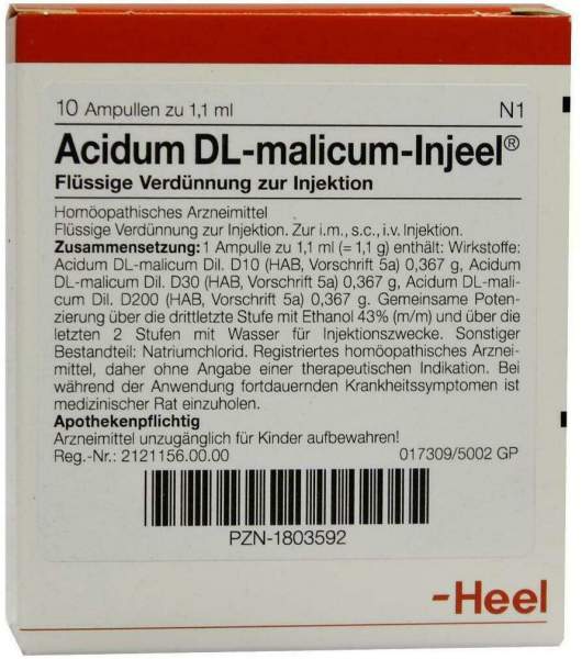 Acidum Dl Malicum Injeele 1,1 ml