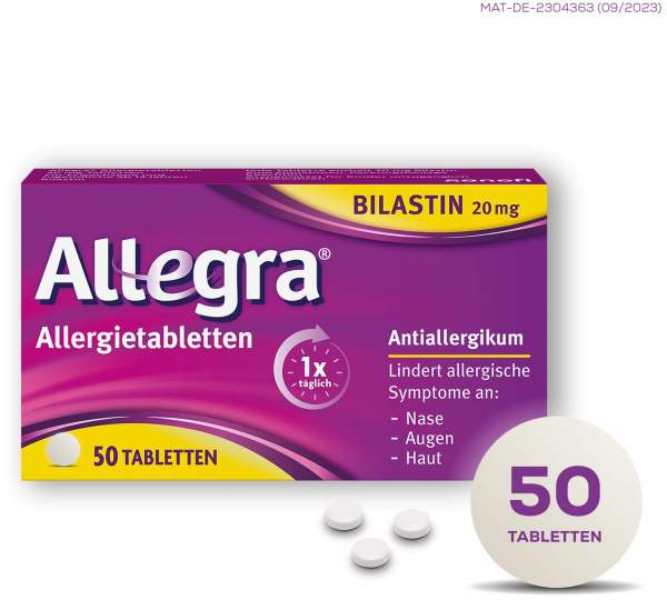 Allegra Allergietabletten 20 mg 50 Tabletten
