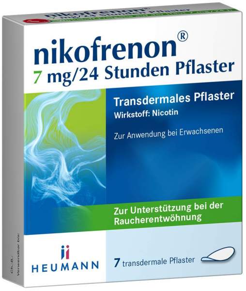 Nikofrenon 7 mg in 24 Stunden Transdermale Pflaster 7 Stück