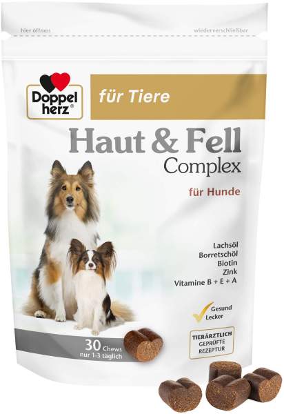 Doppelherz Haut &amp; Fell Complex für Hunde 30 Chews