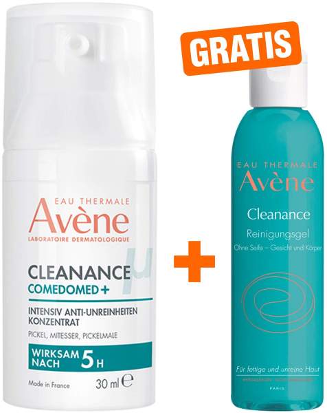 Avene Cleanance Comedomed Anti Unreinheiten Konzentrat 30 ml + gratis Cleanance Reinigungsgel 100 ml