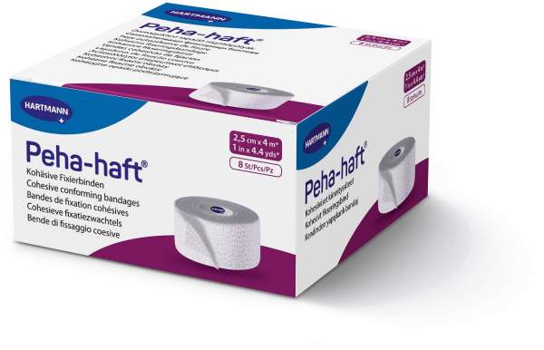 Peha Haft 8 Fixierbinden Latexfrei 2,5 cm X 4 M