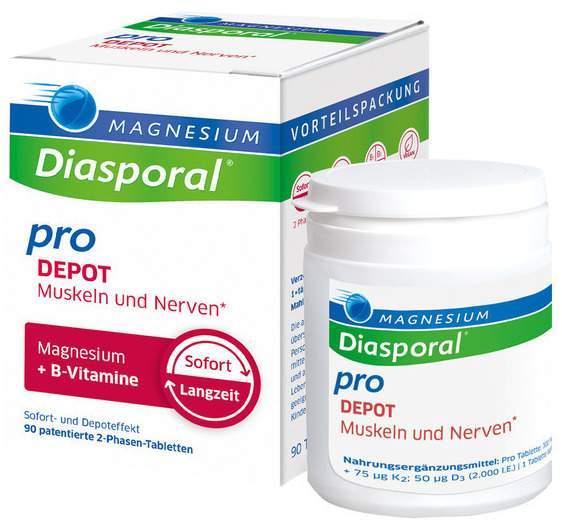 Magnesium Diasporal Pro DEPOT Muskeln und Nerven Tabletten 90 Stück