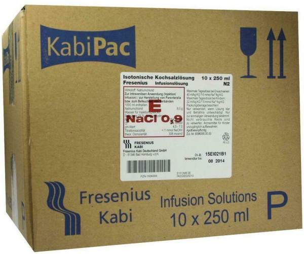 Kochsalzlösung 0,9 % Plastikflasche Fresenius 10 X 250 Ml...
