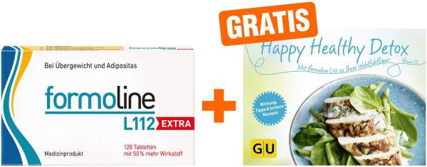 Formoline L112 Extra 128 Tabletten + gratis GU Happy Healthy Detox Booklet