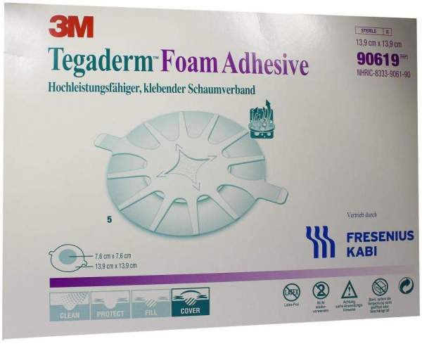 Tegaderm Foam Adhesive Fk 13,9cm Rund 90619