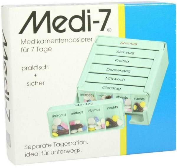 Medi 7 Tage Medikamentendosierer Türkis 1 Stück
