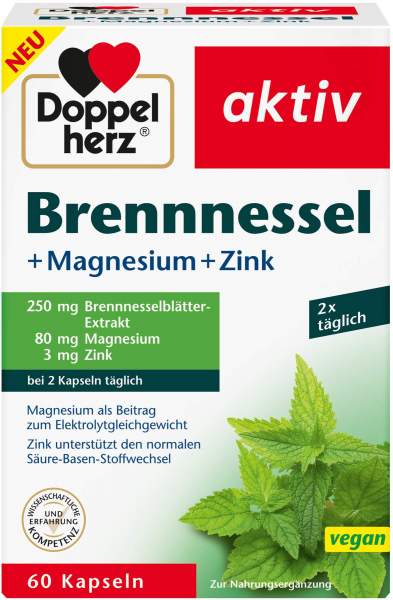 Doppelherz Aktiv Brennessel + Magnesium + Zink 60 Kapseln