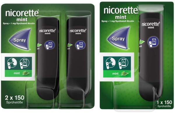 Nicorette Mint Spray 1 mg 2 Stück + Nicorette Mint Spray 1 mg 1 Stück