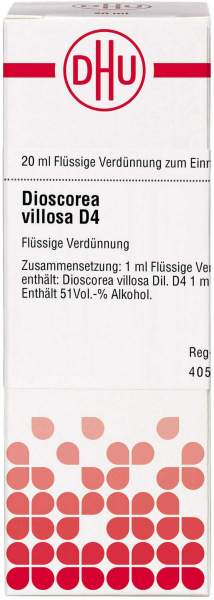 DHU Dioscorea villosa D4 Dilution 20 ml
