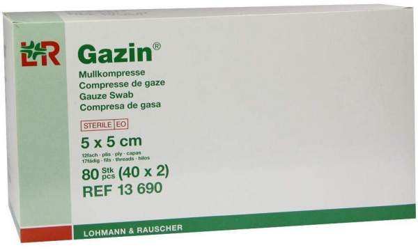 Gazin Kompressen 5x5cm 12fach Steril