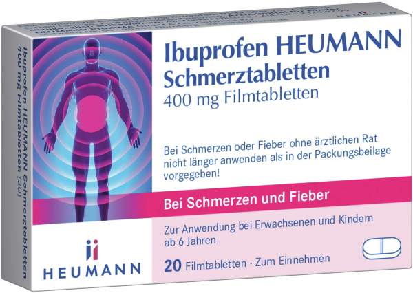 Ibuprofen Heumann Schmerztabletten 400mg 20 Filmtabletten