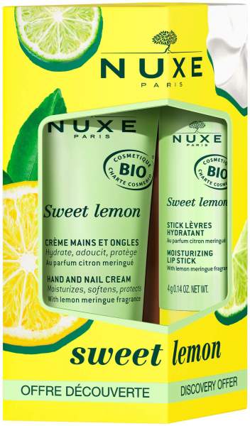 NUXE Set 24 Sweet Lemon Lippenstift und Handcreme