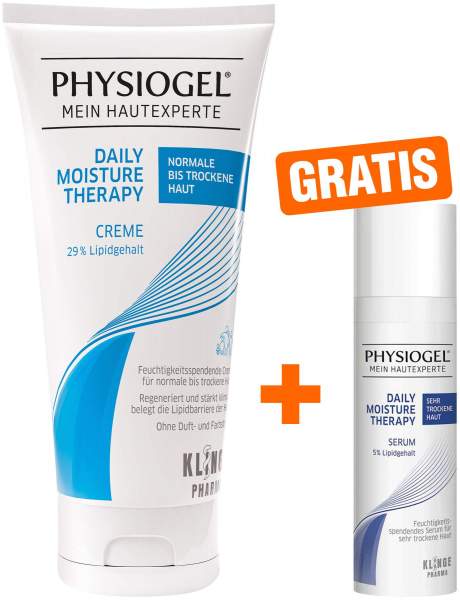 Physiogel Daily Moisture Therapy Creme 150 ml + gratis Physiogel Daily Moisture Therapy Serum 15 ml