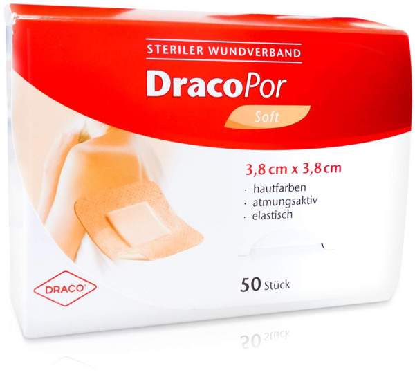 Dracopor Wundverband 3,8 cm X 3,8 cm 50 Pflaster