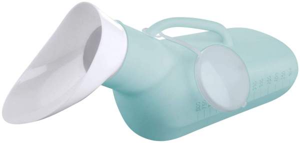 Urinflasche für Sie und Ihn mintgrün weiß