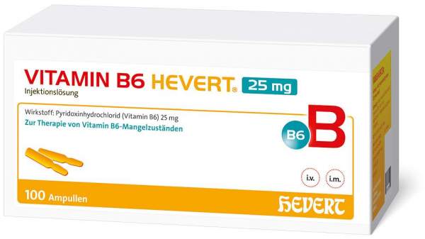 Vitamin B6 Hevert 25 mg Injektionslösung Ampullen 100 x 2 ml