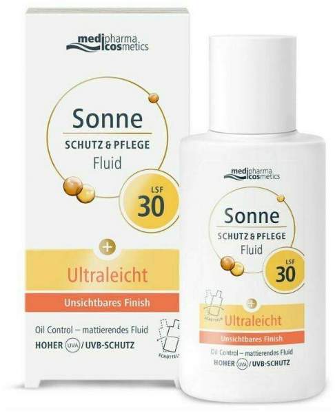medipharma cosmetics Sonne Schutz &amp; Pflege Fluid ultraleicht LSF 30 50 ml Lotion