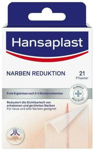 Hansaplast Pflaster Narben Reduktion 3,8 cm X 6,8 cm 21 Stück