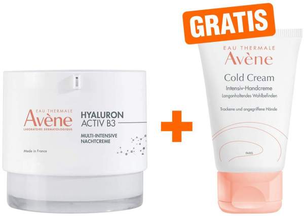 Avene Hyaluron Activ B3 Multi-Intensive Nachtcreme 40 ml + gratis Cold Cream Intensiv Handcreme 50 ml