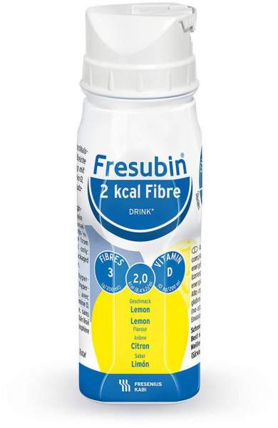 Fresubin 2 Kcal Fibre Drink Lemon Trinkflasche 4 X 200 ml Lösung