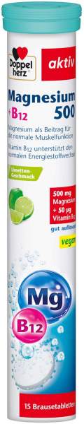 Doppelherz Aktiv Magnesium 500 + B12 15 Tabletten