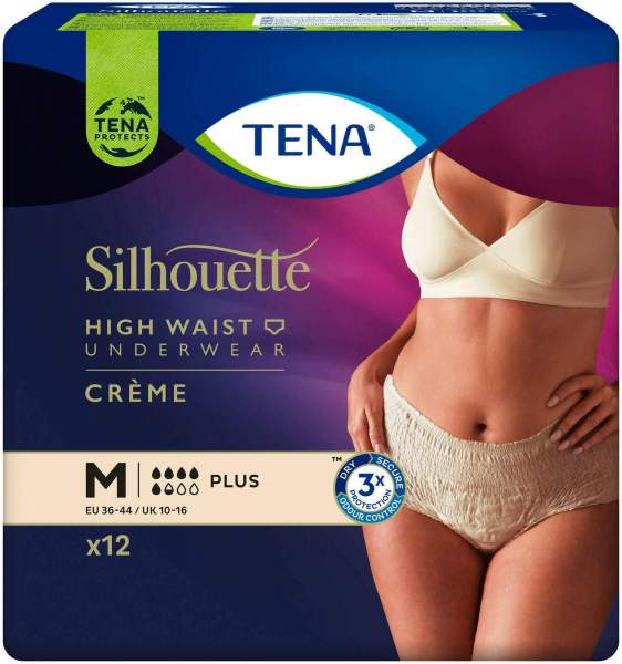 Tena Silhouette Plus M Creme Inkontinenz Pants 4 X