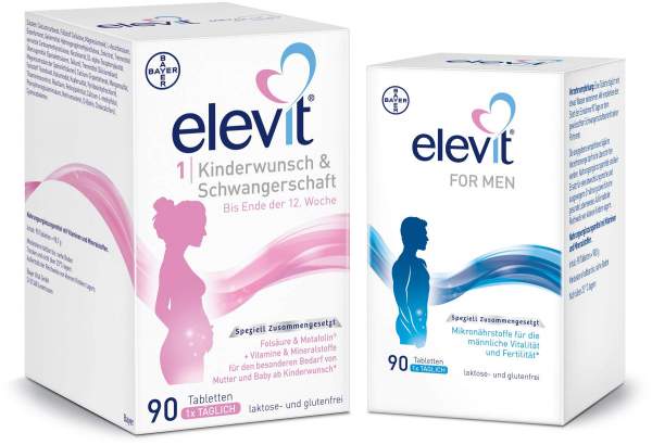 Elevit 1 Kinderwunsch &amp; Schwangerschaft 90 Tabletten + Elevit for Men 90 Tabletten