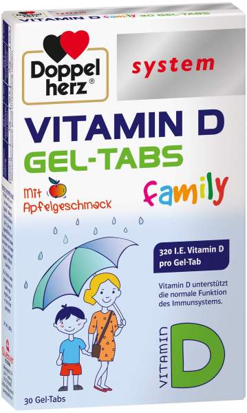 Doppelherz System Vitamin D Family 30 Gel - Tabs Apfel