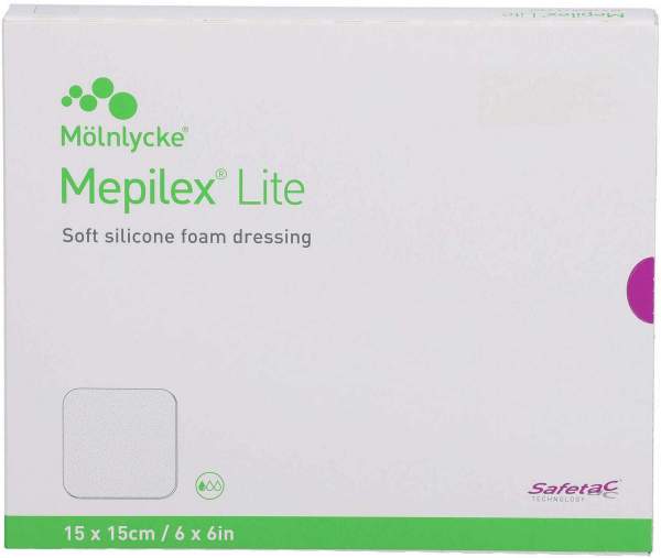 Mepilex Lite Schaumverband 15 X 15 cm Steril 5 Stück
