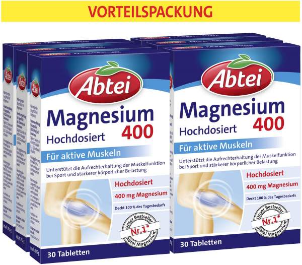 Abtei Magnesium 400 6 x 30 Tabletten