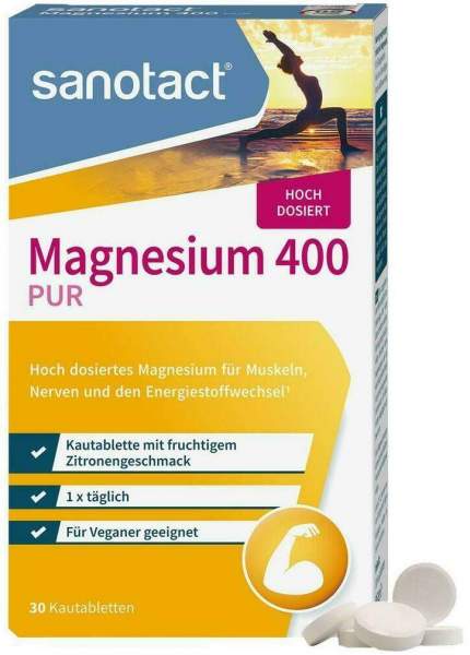 SANOTACT Magnesium 400 PUR Kautabletten