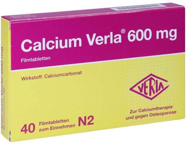 Calcium Verla 600 mg 40 Filmtabletten