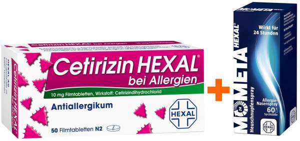 Sparset Allergie Cetirizin Hexal 50 Filmtabletten und Mometahexal Spray