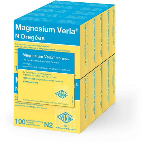 Magnesium Verla N 10 x 100 Dragees