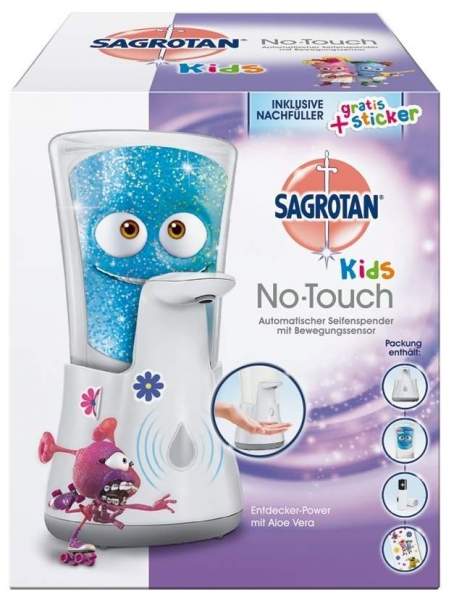Sagrotan Kids No - Touch Seifenspender + Nachfüller Entdeckerpower 1 Set