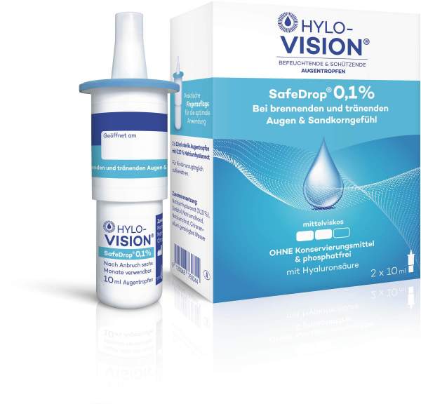 Hylo-Vision Safedrop 0,1% 2 x 10 ml Augentropfen