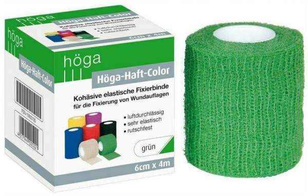 Höga Haft Color Fixierbinde 6 cm X 4 M Grün 1 Stück