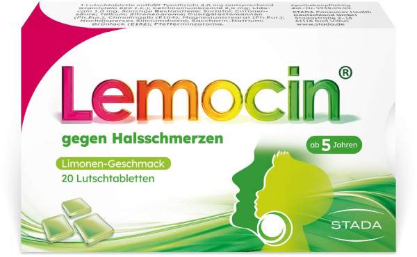 Lemocin gegen Halsschmerzen 20 Lutschtabletten