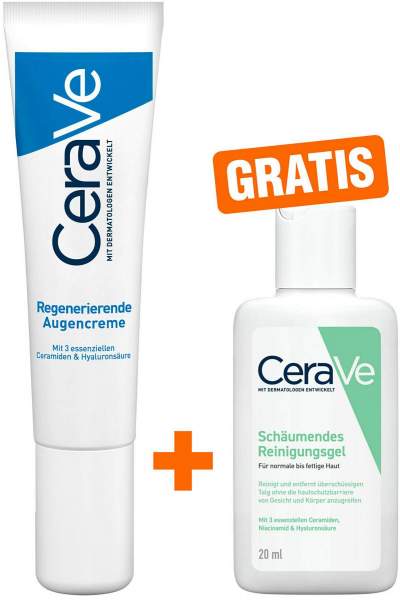CeraVe regenerierende Augencreme 14 ml + gratis schäumendes Reinigungsgel 20 ml