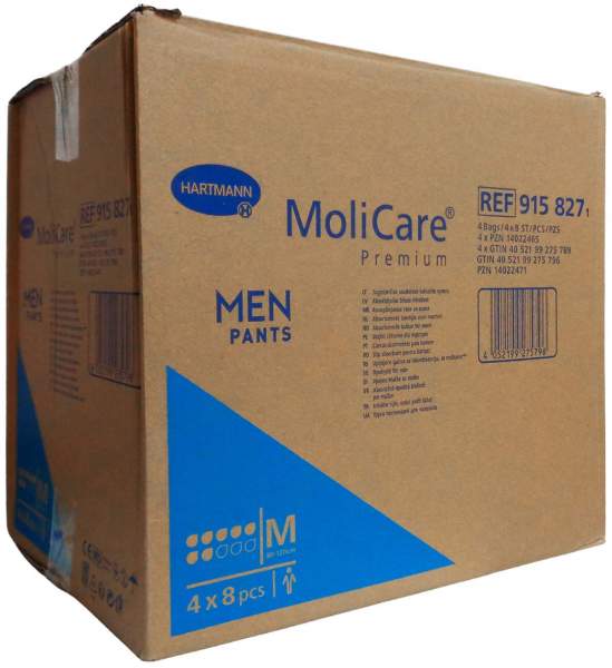 Molicare Premium Men Pants 7 Tropfen M 4 X 8 Stück