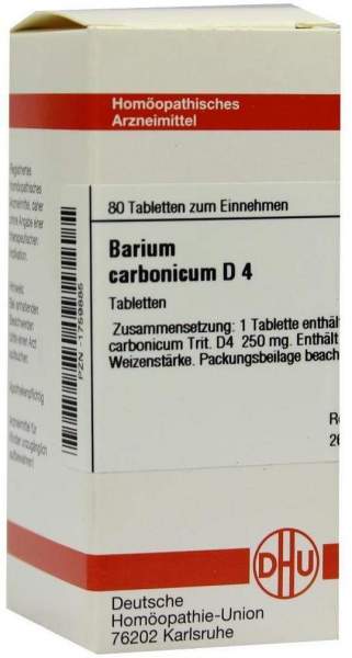 Barium Carbonicum D 4tabletten 80 Tabletten