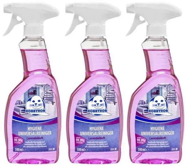 Hygiene Universalreiniger mit Lavendelduft 3er Set je 500 ml