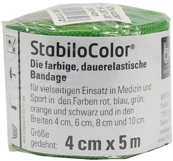 Bort Stabilocolor Binde 4cm Grün