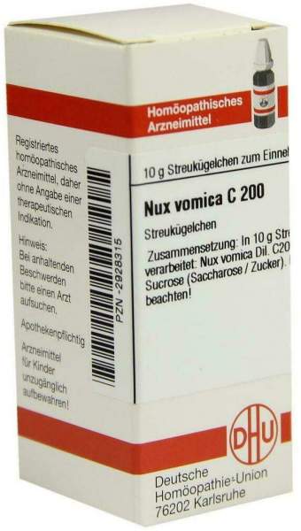 Dhu Nux Vomica C200 10 G Globuli