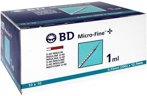Bd Micro-Fine+ U 40 Ins.Spr. 12 100 X 1 ml