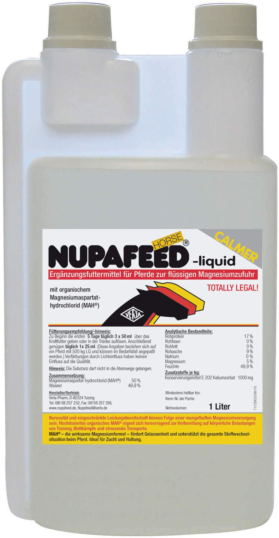 Nupafeed Horse Liquid 1 Liter Ergänzungsfuttermittel für Pferde kaufen